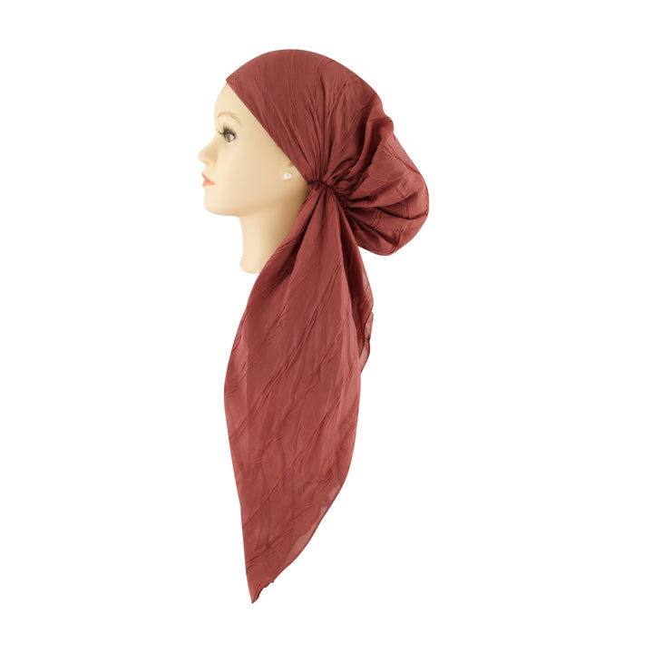 headscarf pretied crinkle