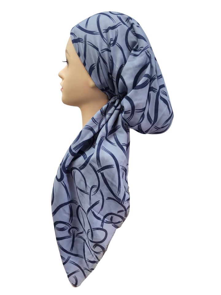 headscarf closed loopy swirls