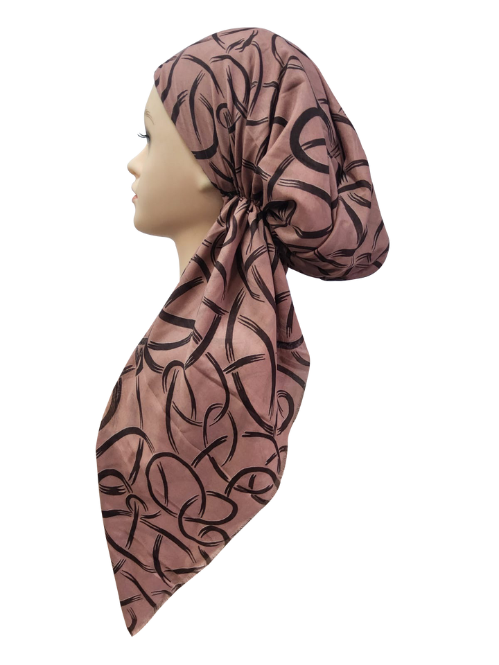 headscarf closed loopy swirls