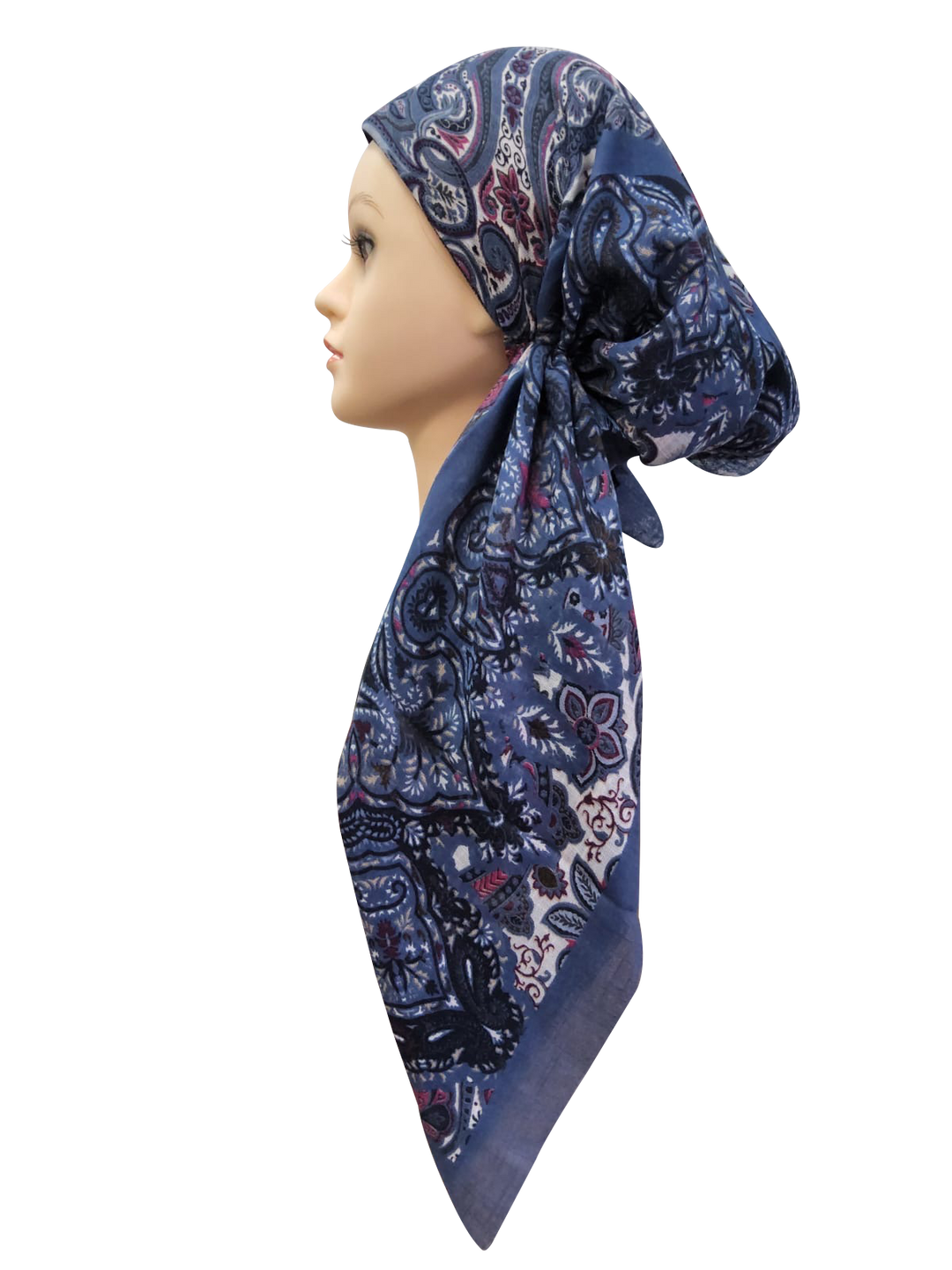 headscarf closed paisley print