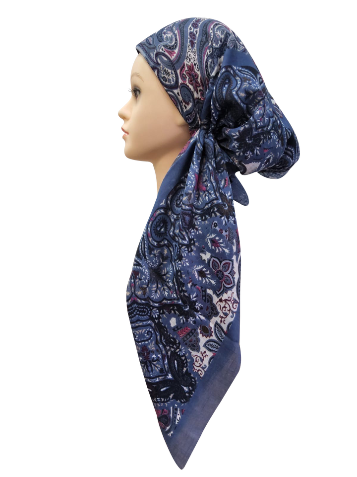 headscarf closed paisley print