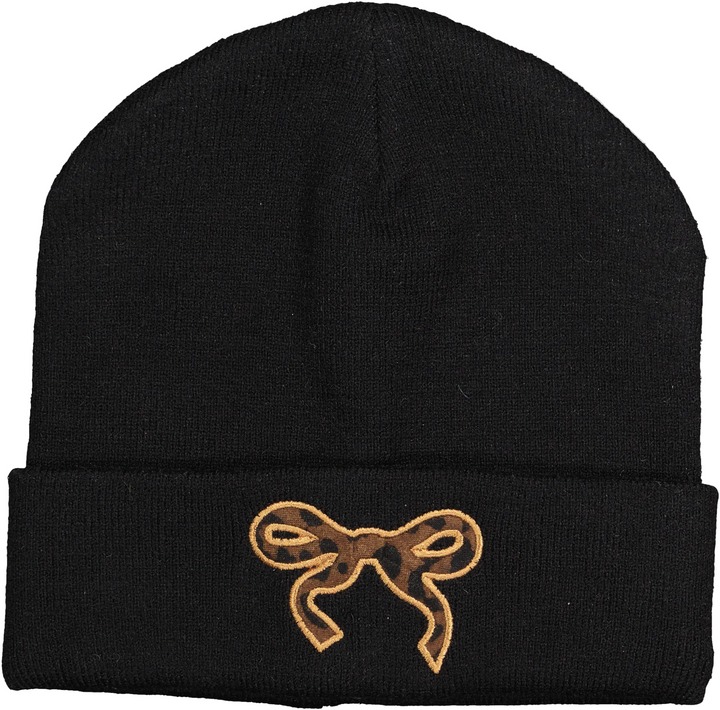 hat leather bow