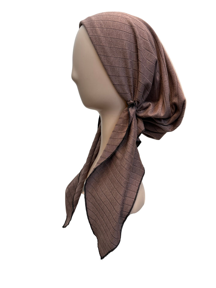 pretied lined knit wide ribbed