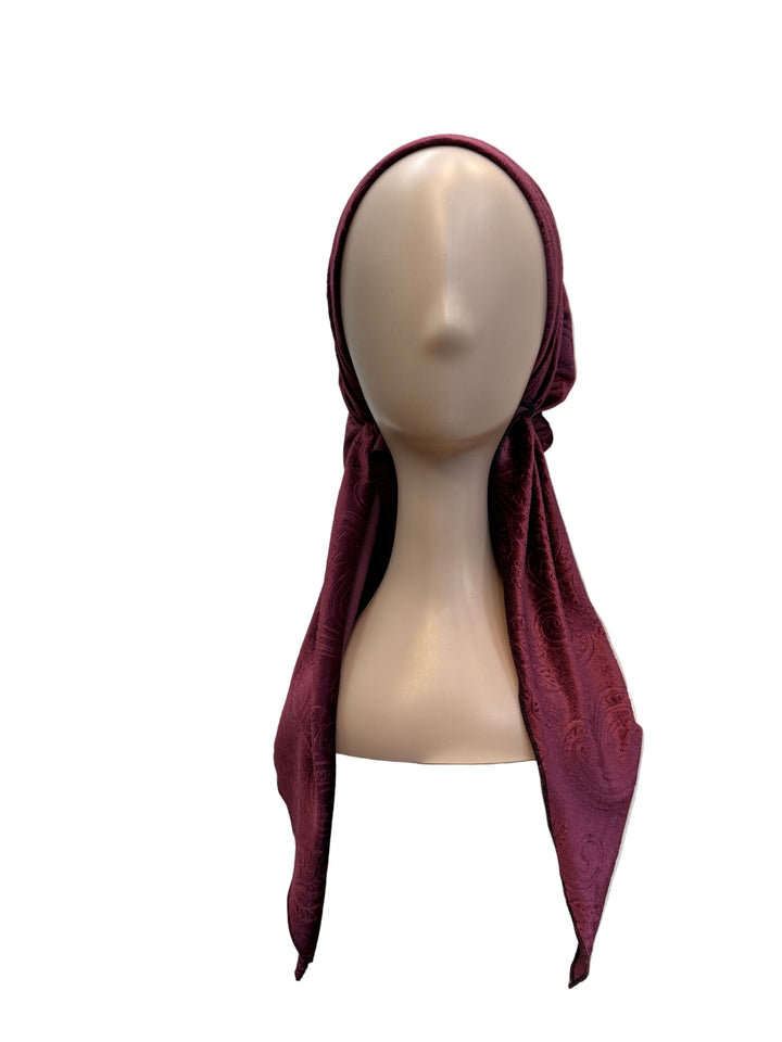 pretied lined velour paisley