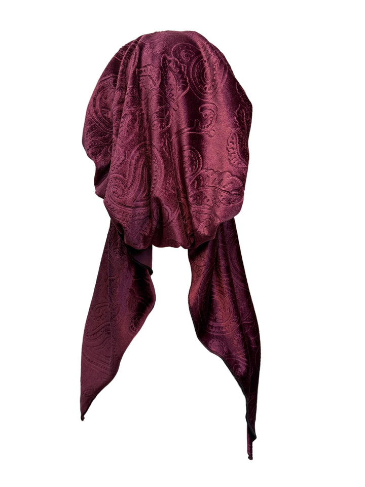 pretied lined velour paisley