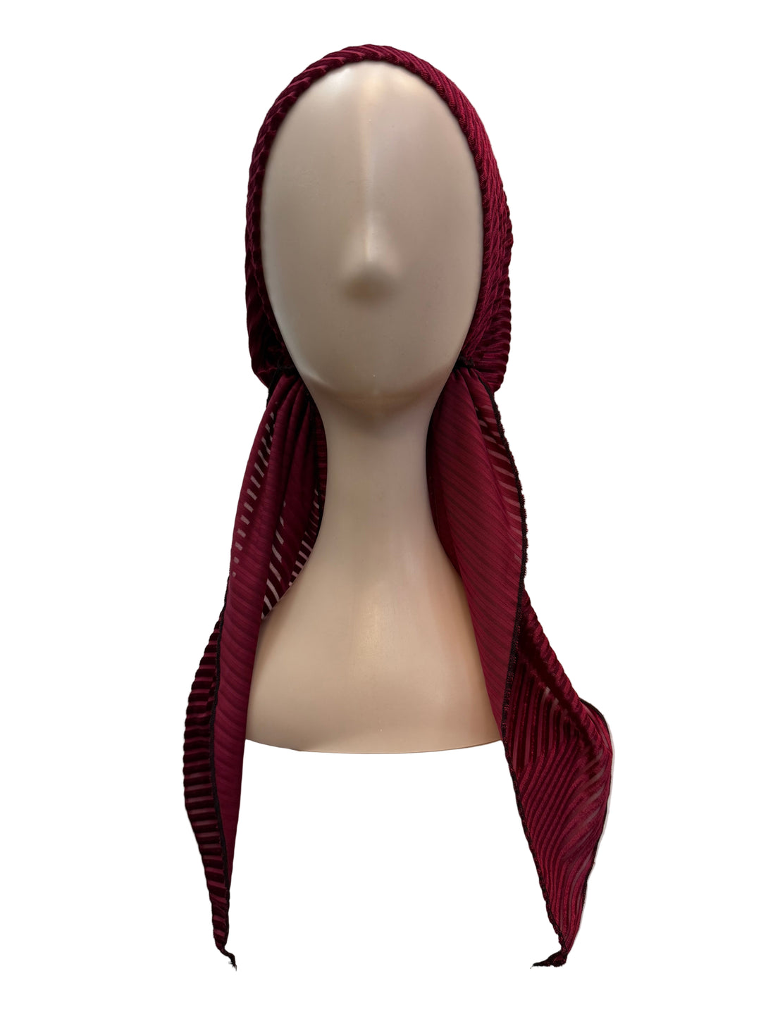 pretied lined velour slant lines