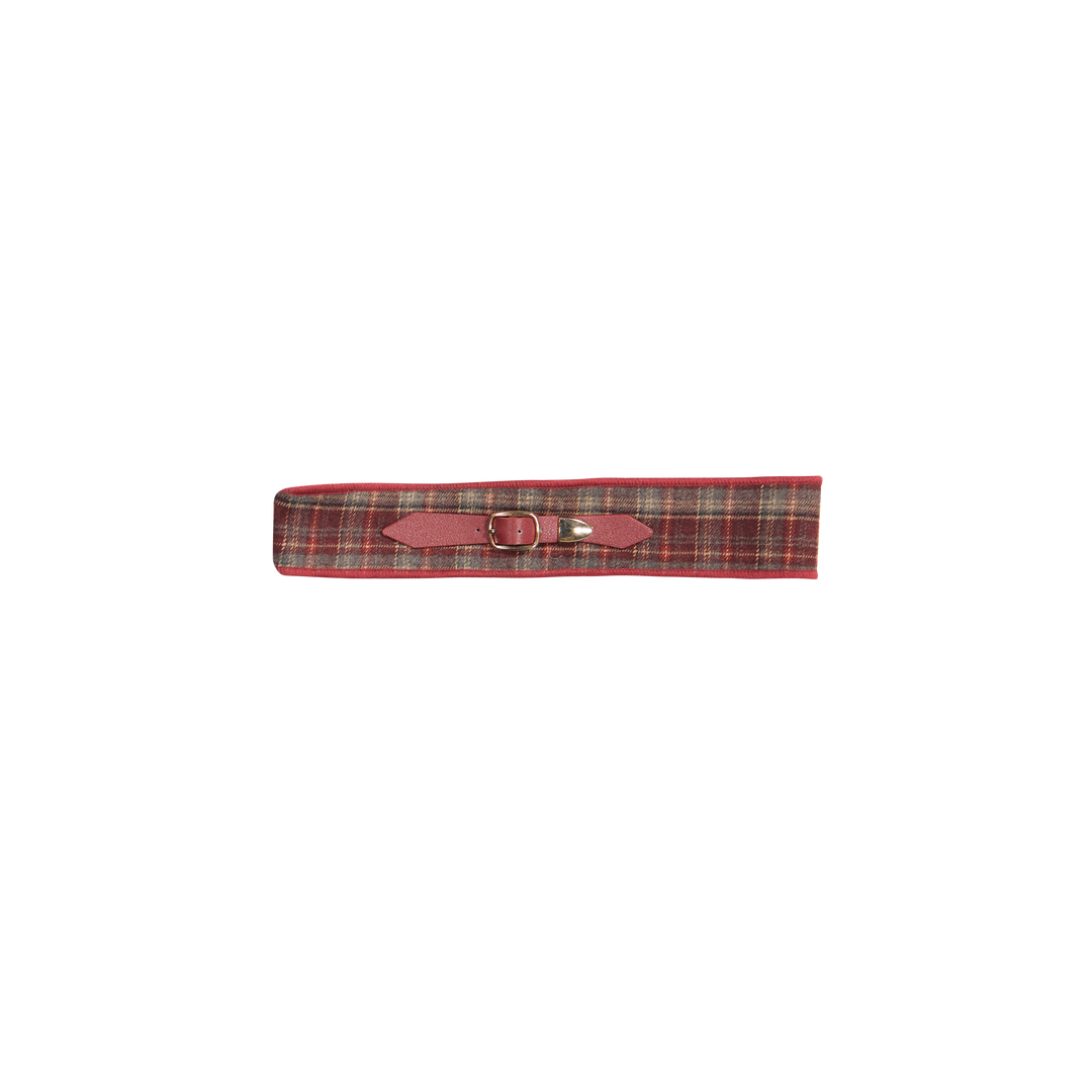sweatband plaid buckle