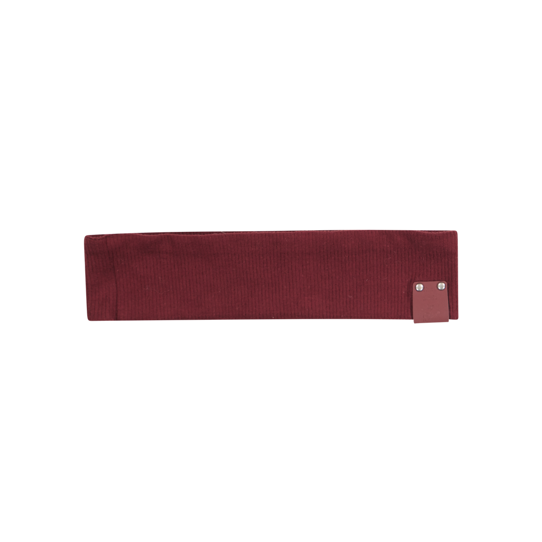 sweatband leather tab