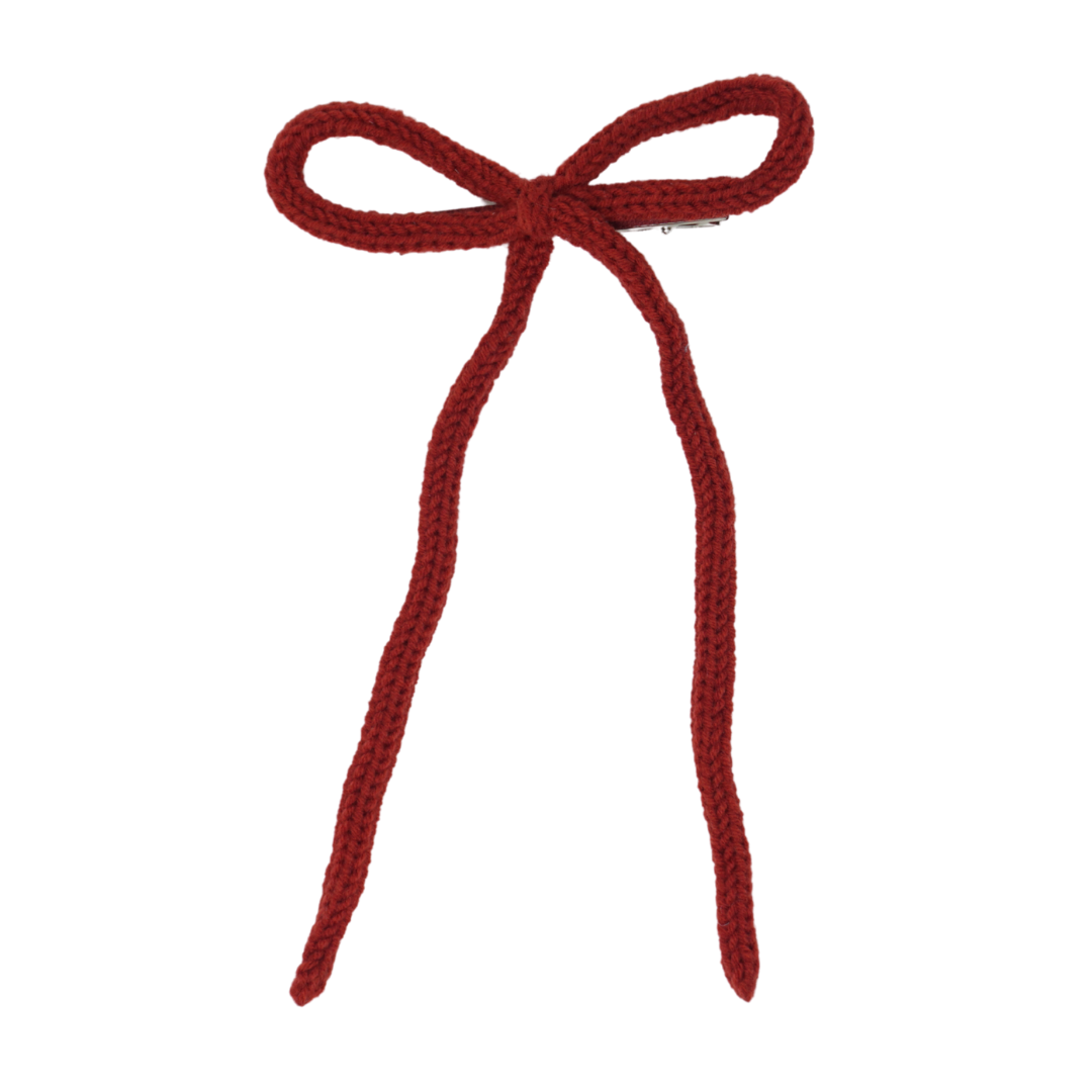 clip bow knitted wintery rope
