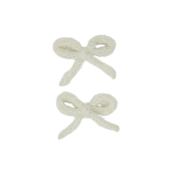 clip knitted wintery rope bow set