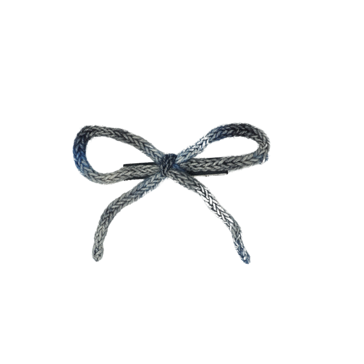 clip petite bow knitted wintery rope