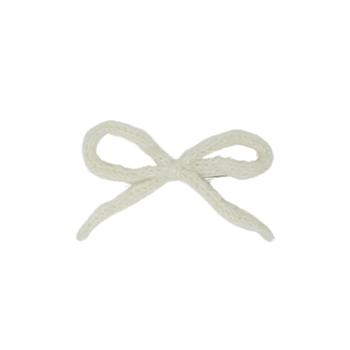 clip petite bow knitted wintery rope