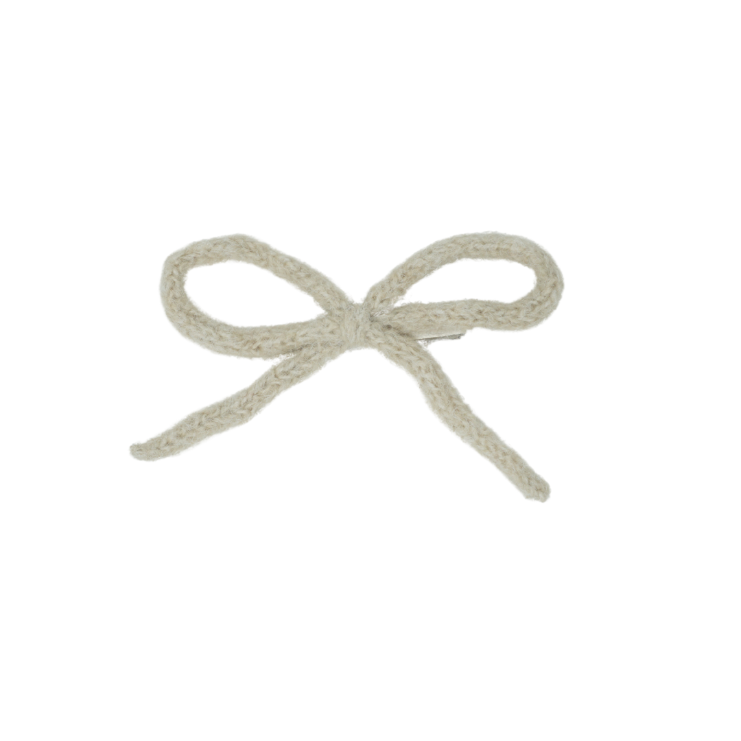 clip petite bow knitted wintery rope