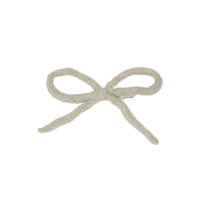 clip petite bow knitted wintery rope