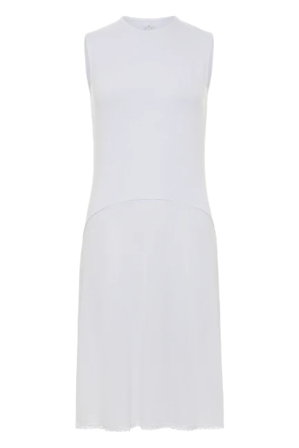 slip full sleeveless shell viscose top nylon bottom 41inch