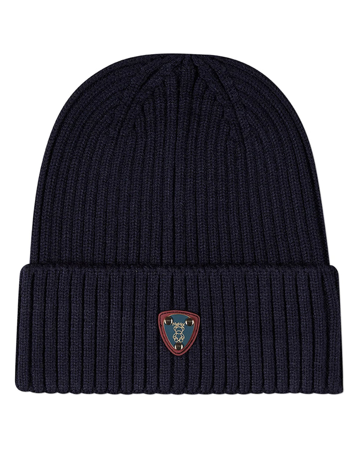 beanie teddy crest cuffed