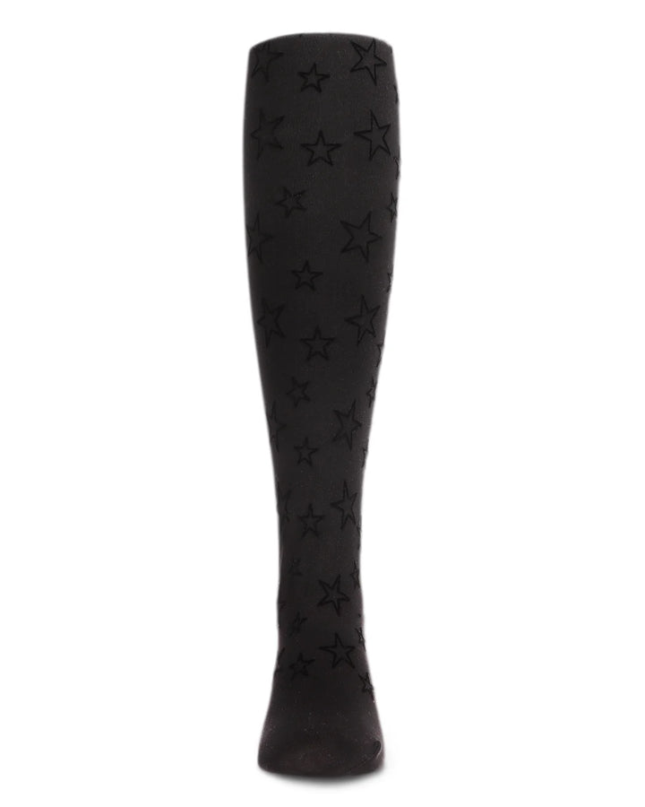 tights opaque star flocked