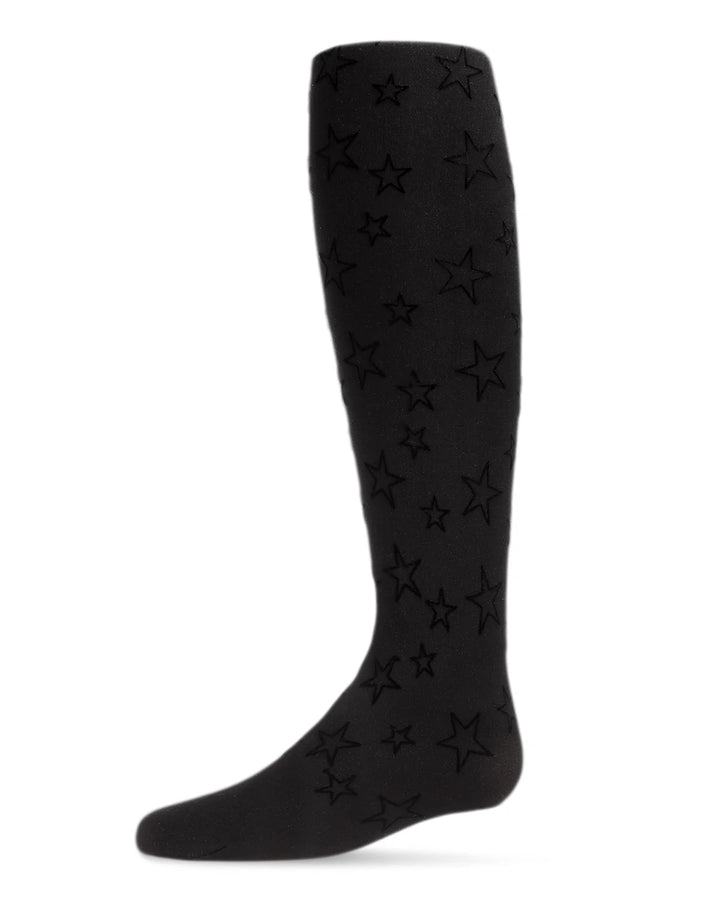 tights opaque star flocked