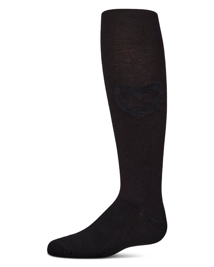 tights cotton fuzzy heart