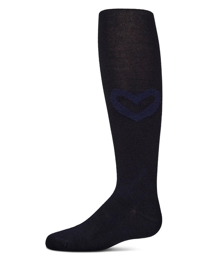 tights cotton fuzzy heart
