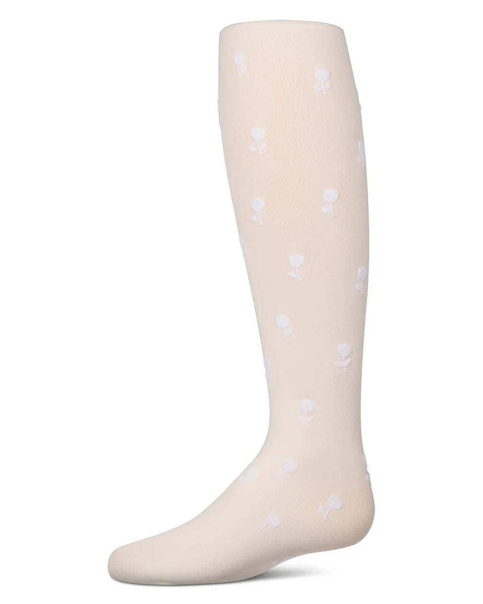 tights opaque rose flocked