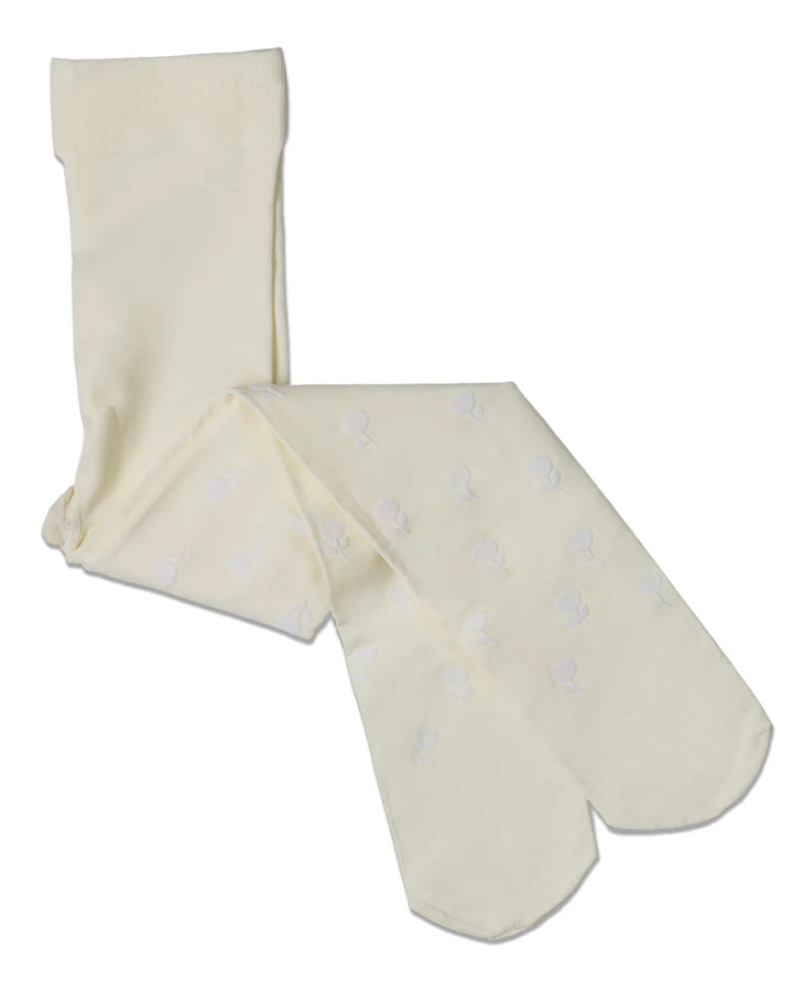 tights opaque rose flocked