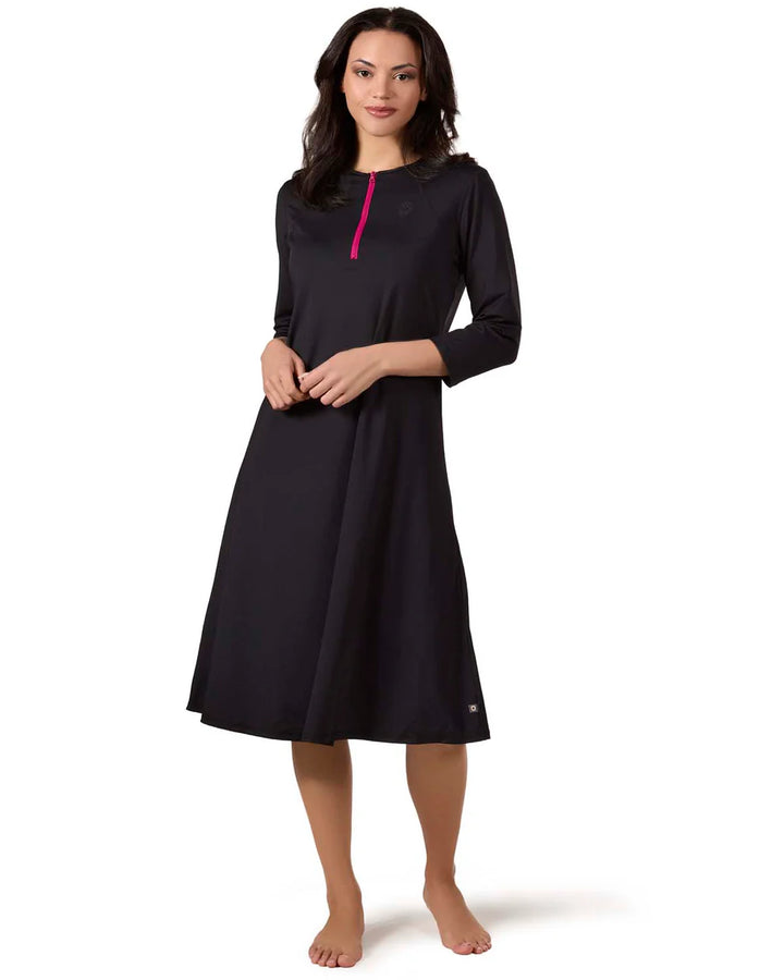 cover up half zip swim dress
