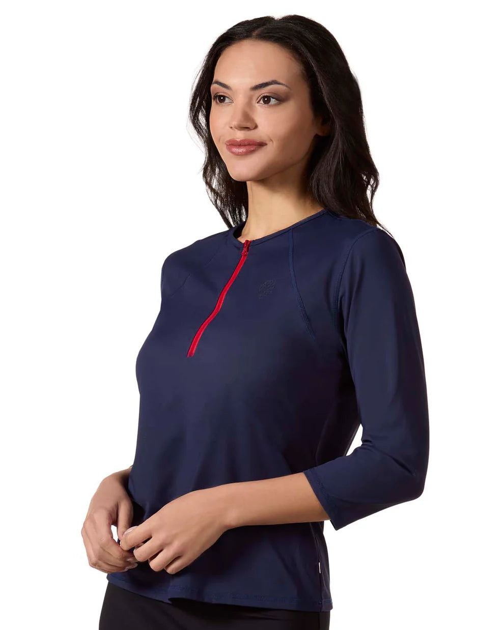 swim tee half zip