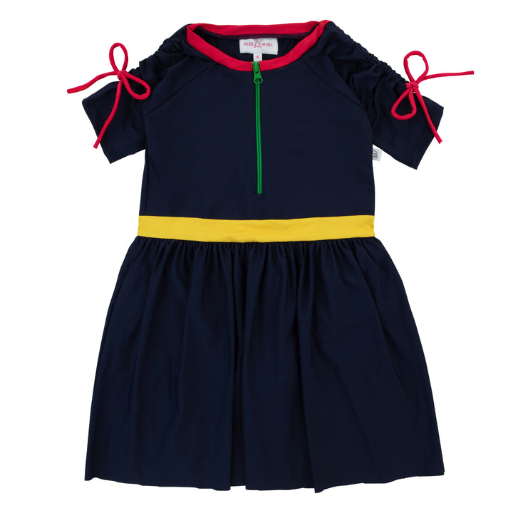 swimdress neon drawstring with snaps