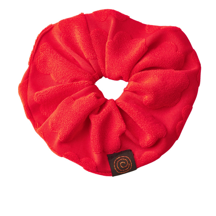 pony scrunchie terry floral