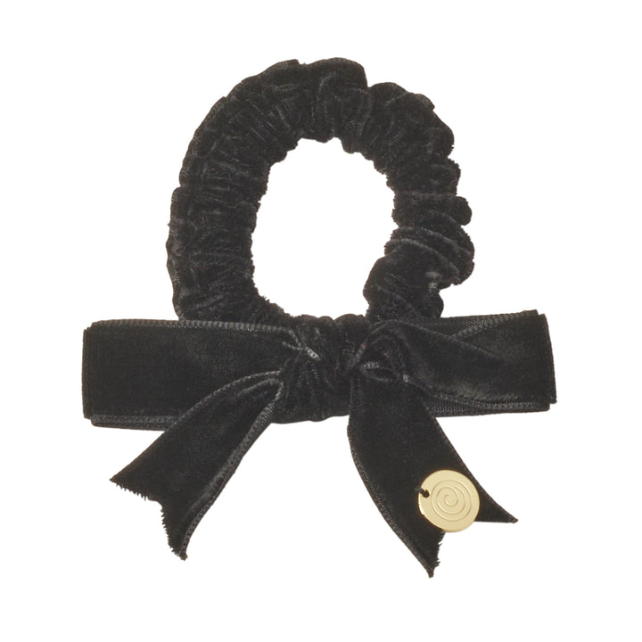 pony scrunchie velvet with satin center bow set
