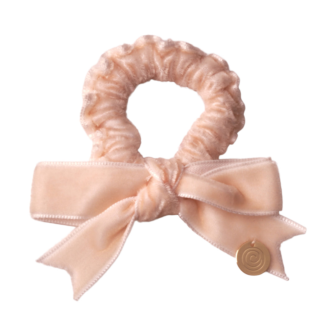 pony scrunchie velvet with satin center bow set