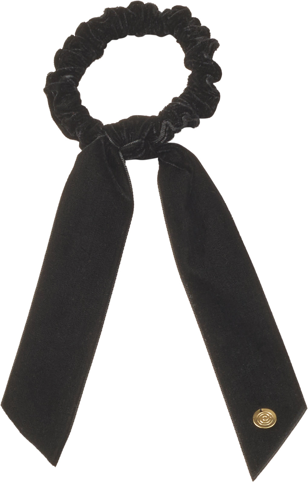 pony scrunchie velvet with satin center ties