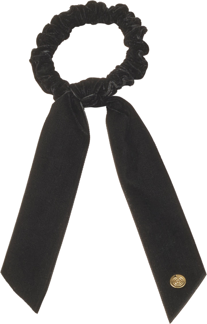 pony scrunchie velvet with satin center ties