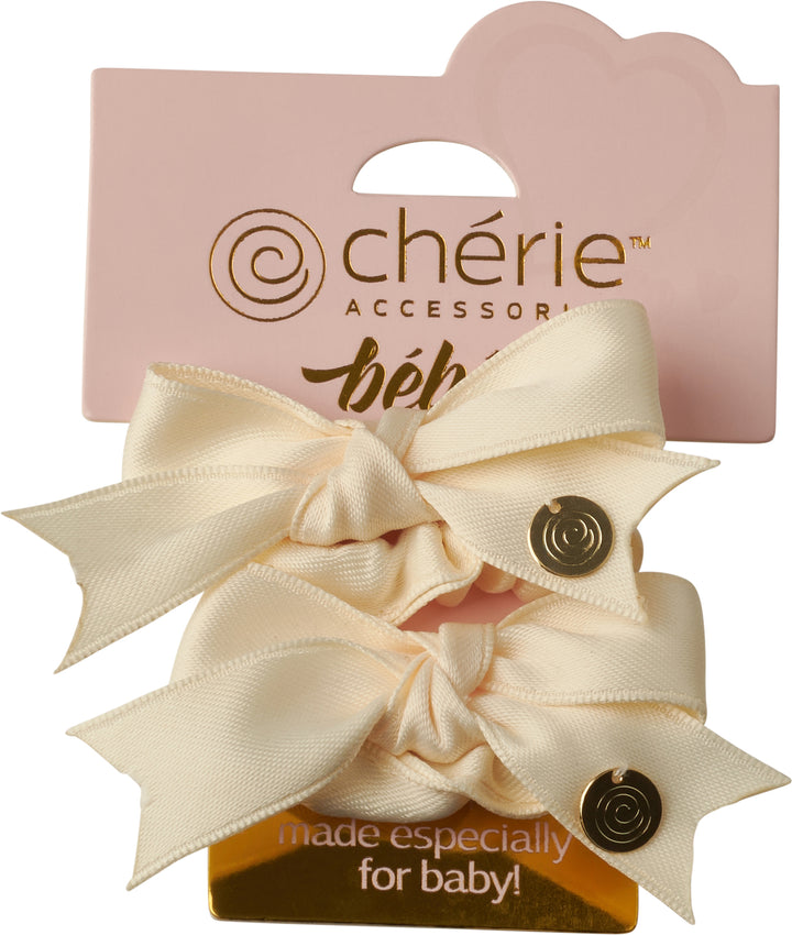 pony scrunchie basic satin bow set