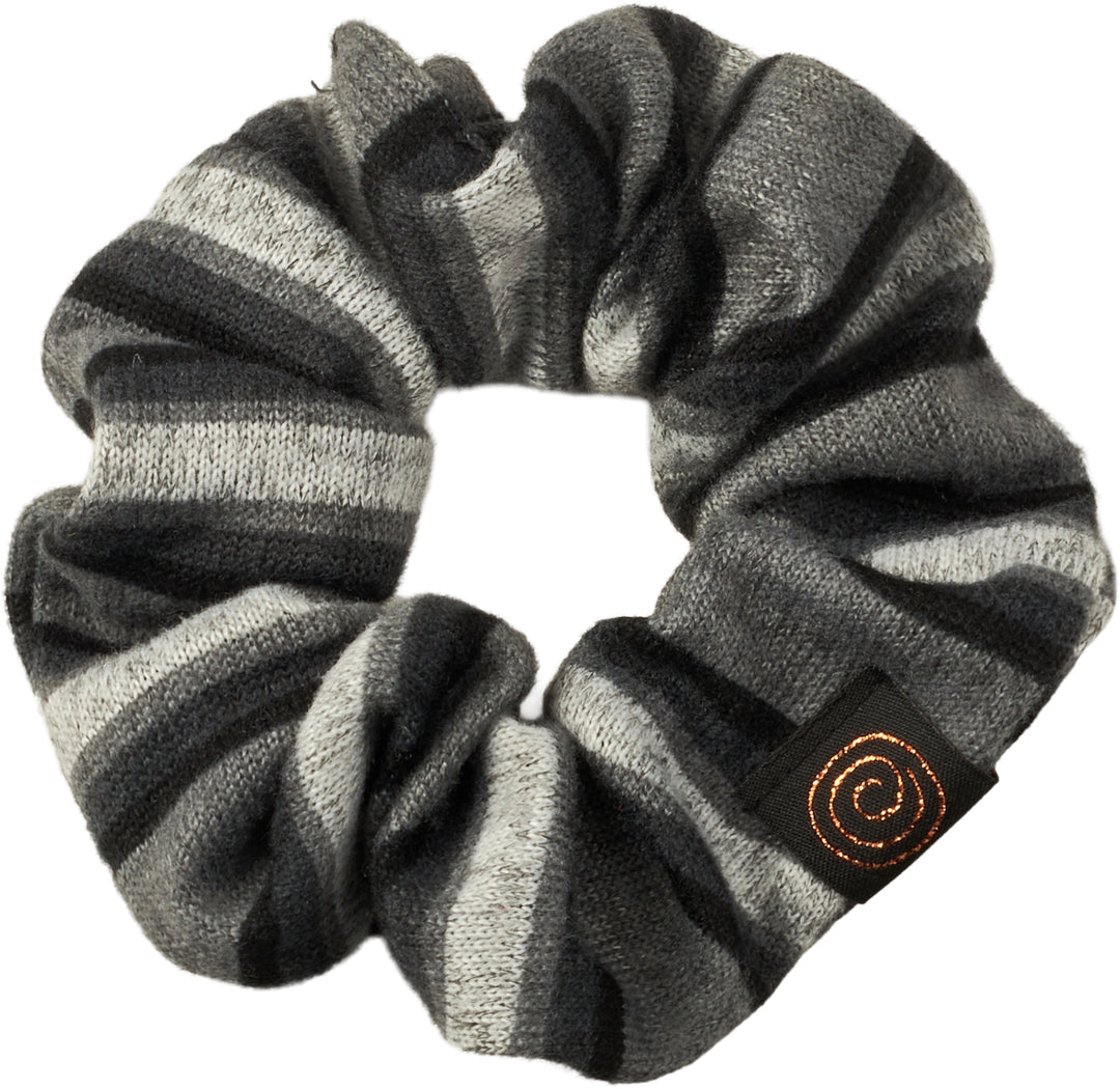 pony scrunchie striped knit