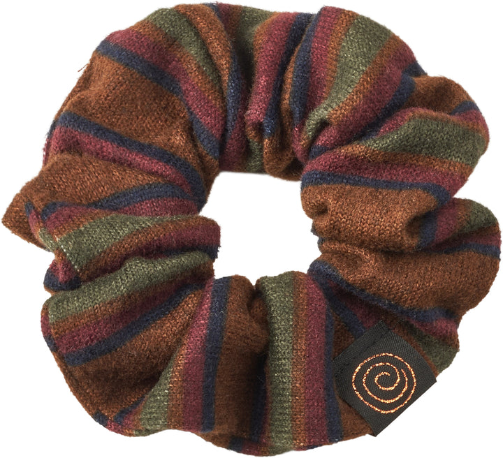 pony scrunchie striped knit