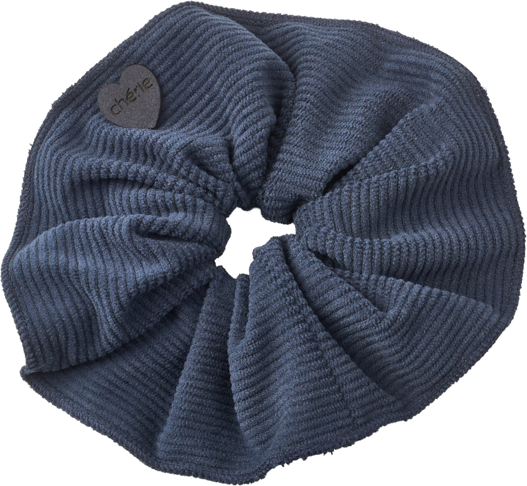 pony scrunchie corduroy heart