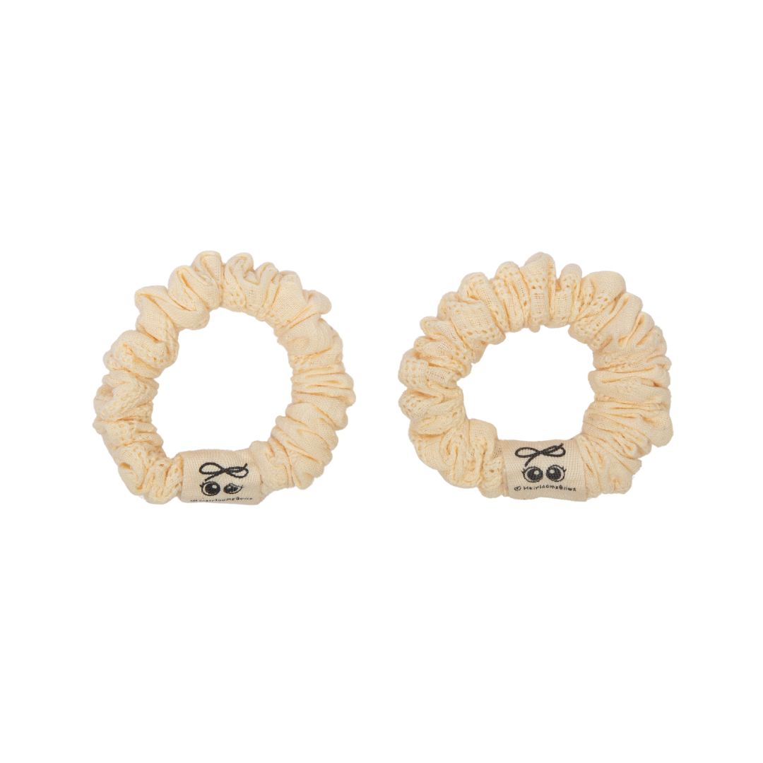 pony scrunchie thin eyelet set