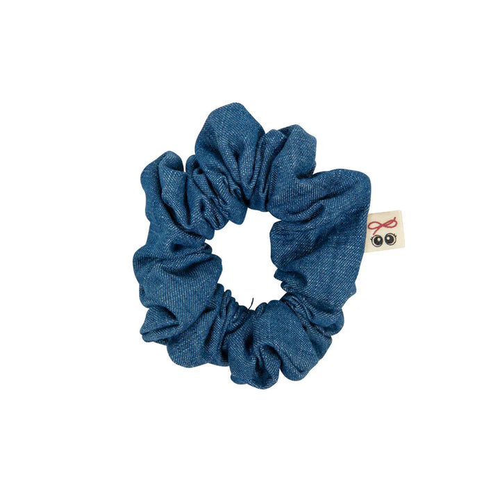 pony scrunchie denim