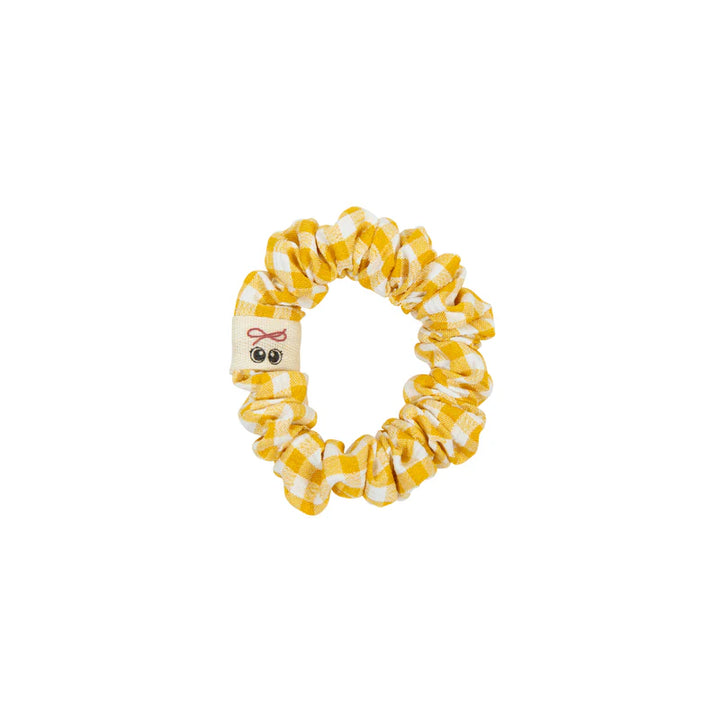 pony scrunchie pin stripe and gingham with edge