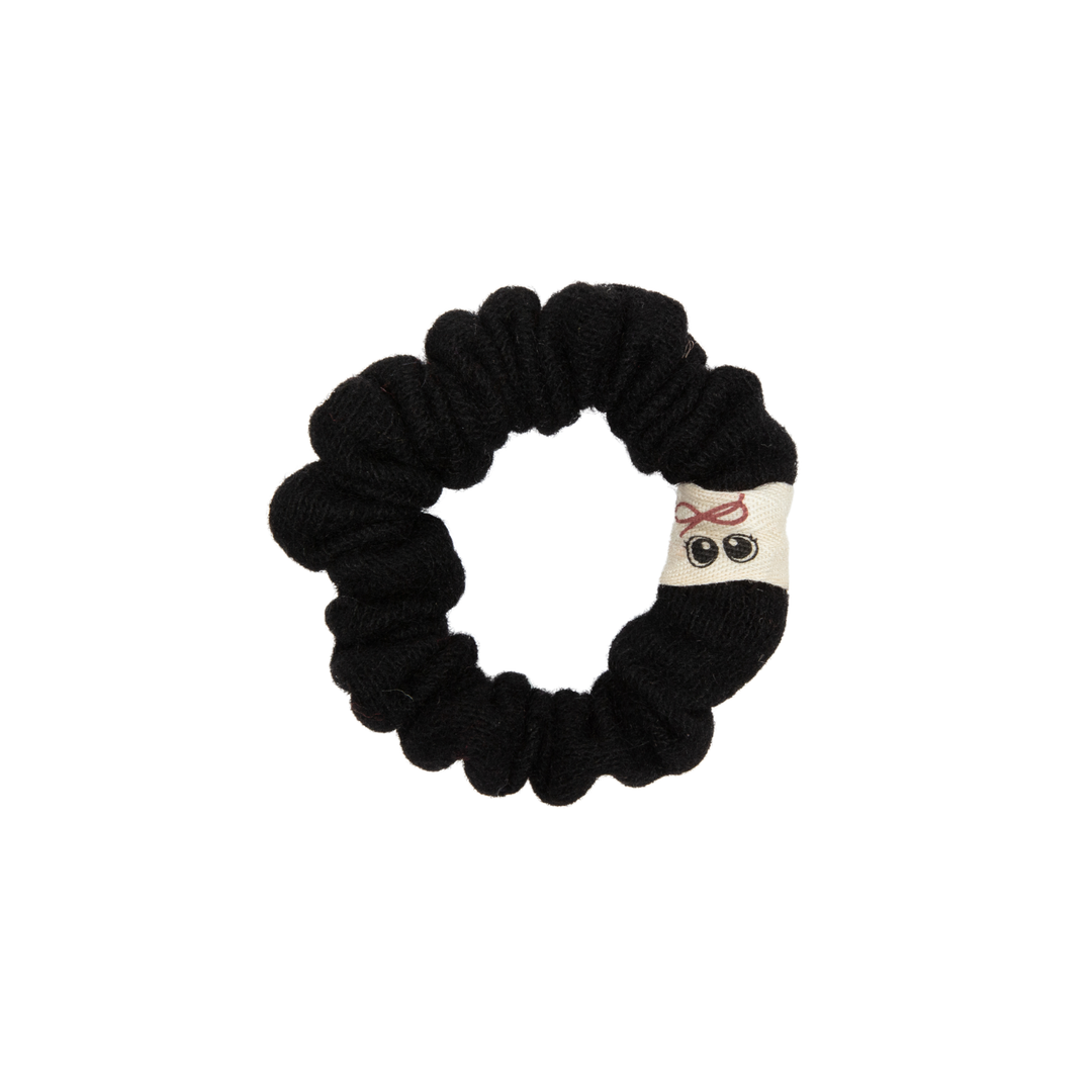 pony brushed wool mini scrunchy