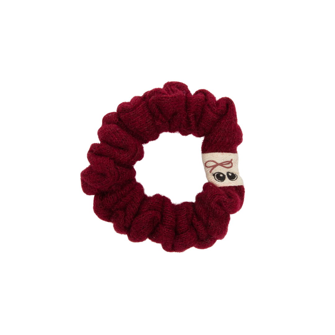 pony brushed wool mini scrunchy