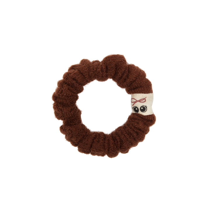 pony brushed wool mini scrunchy