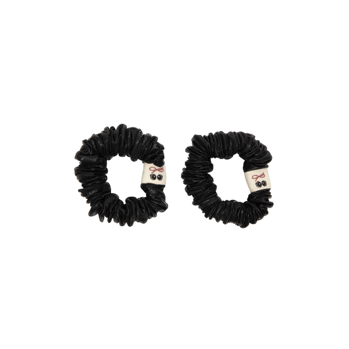 pony classic leather mini scrunchy set