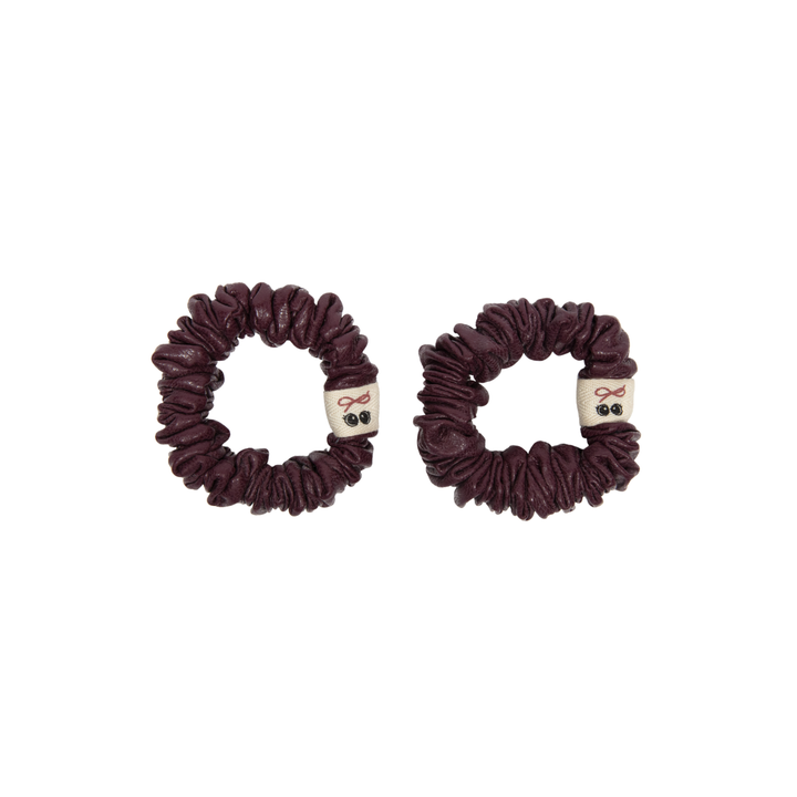 pony classic leather mini scrunchy set