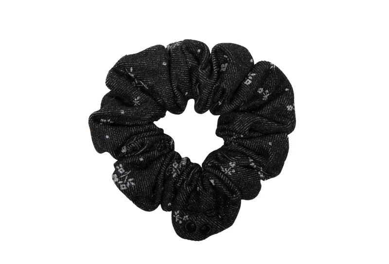 pony midnight denim scrunchy floral
