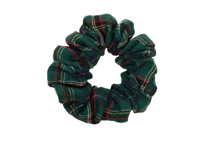pony winter check scrunchie
