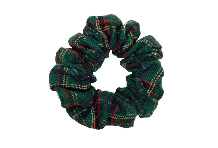 pony winter check scrunchie