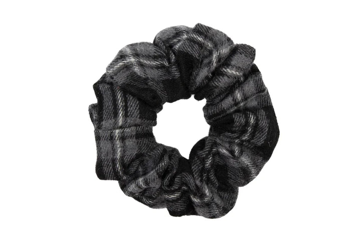 pony winter check scrunchie